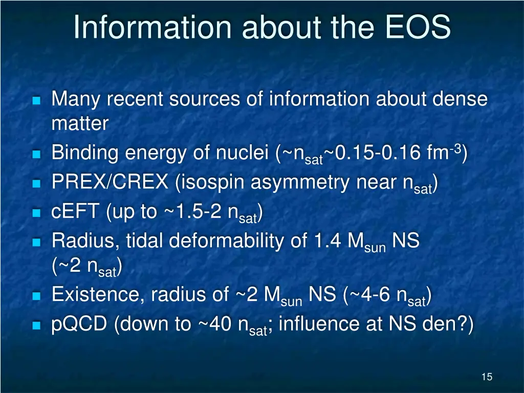 information about the eos