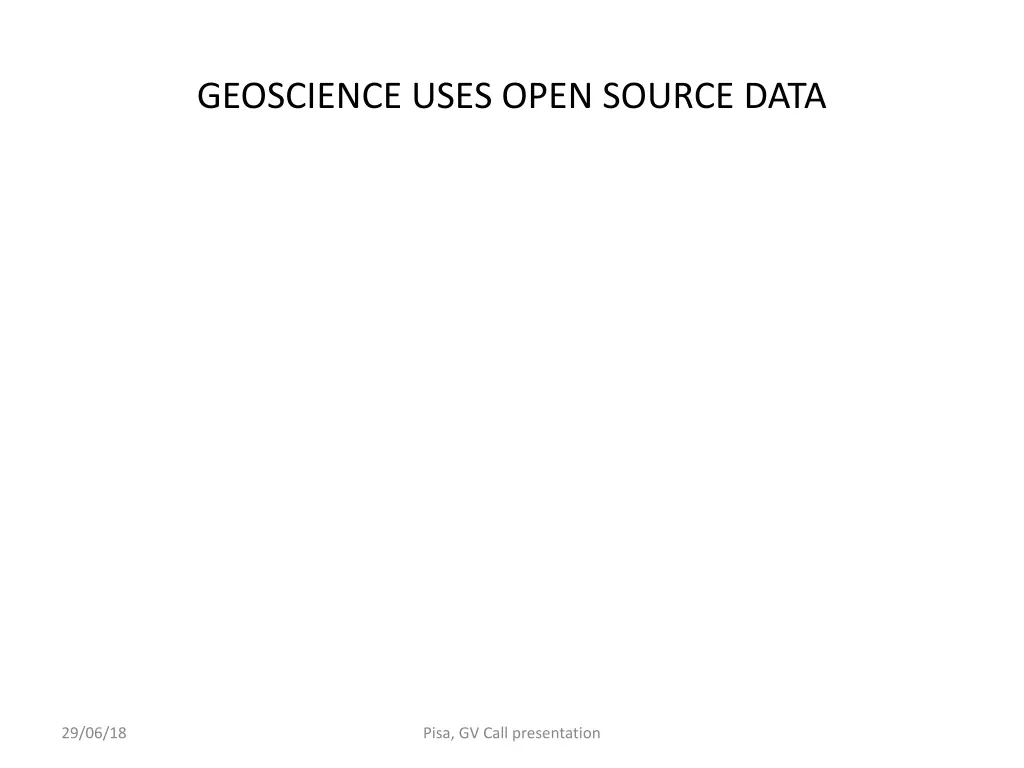 geoscience uses open source data