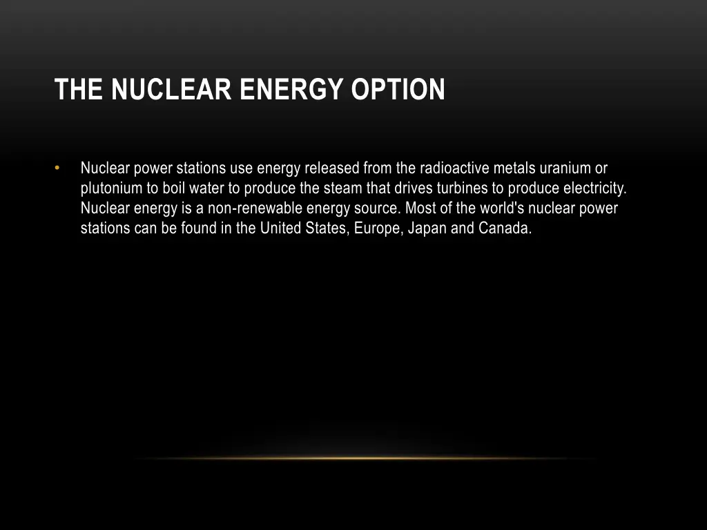 the nuclear energy option