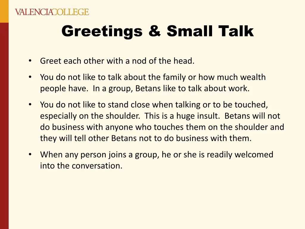 greetings small talk