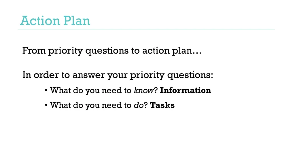 action plan