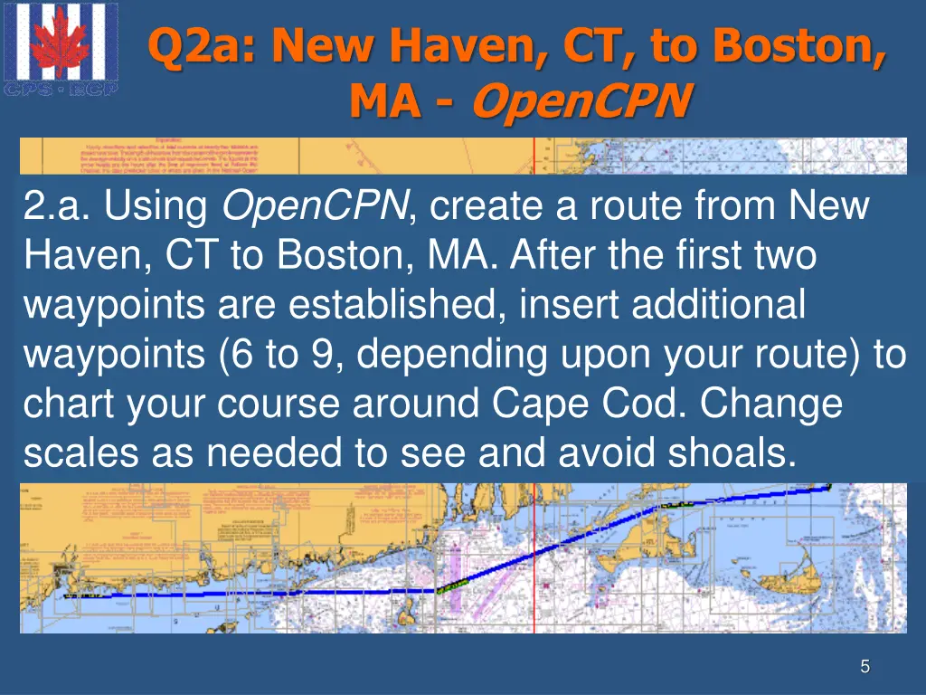 q2a new haven ct to boston ma opencpn