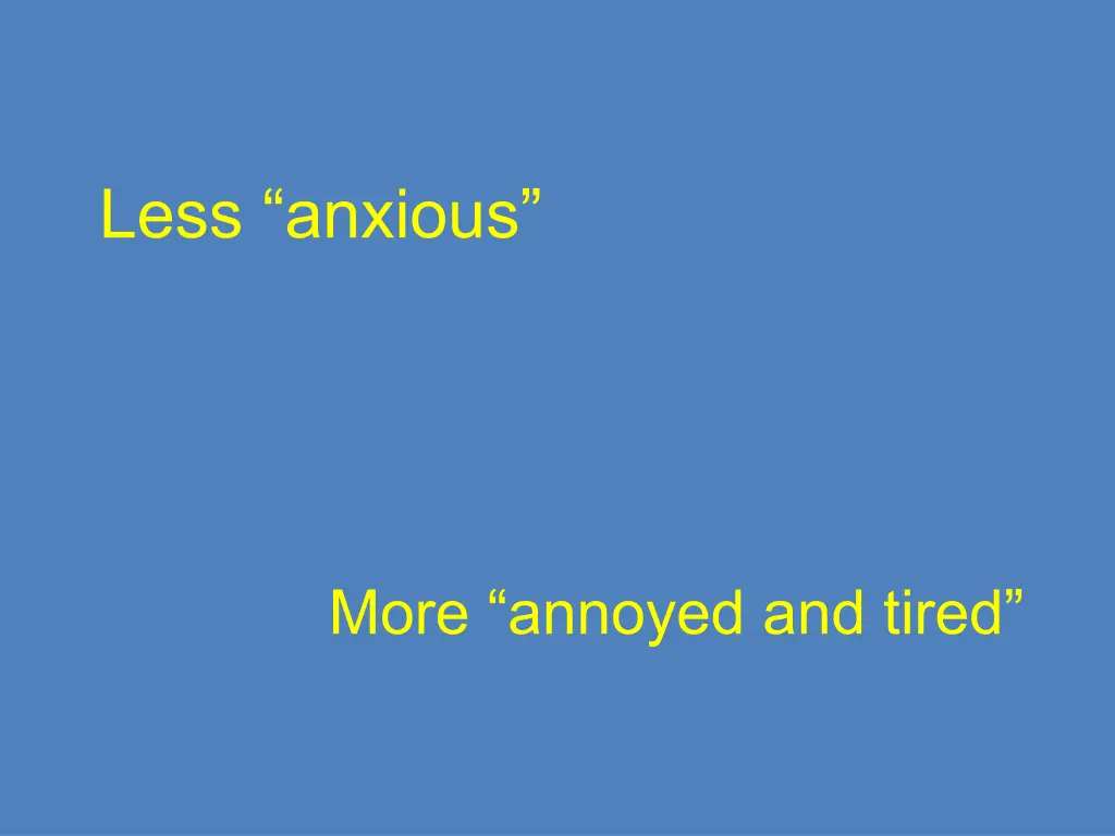 less anxious