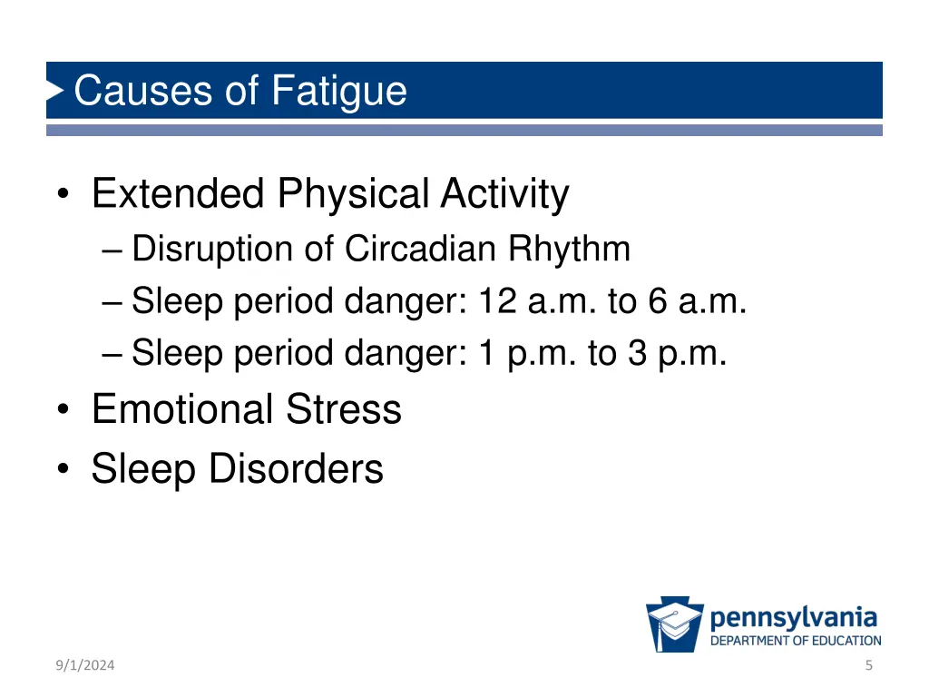 causes of fatigue