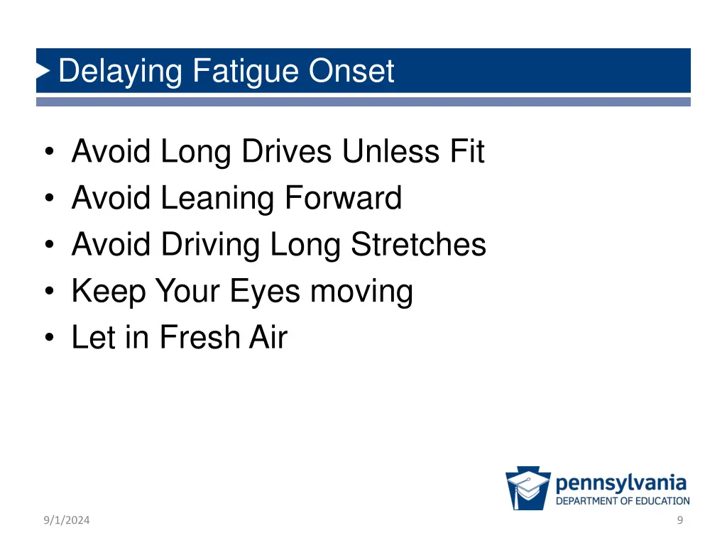 delaying fatigue onset