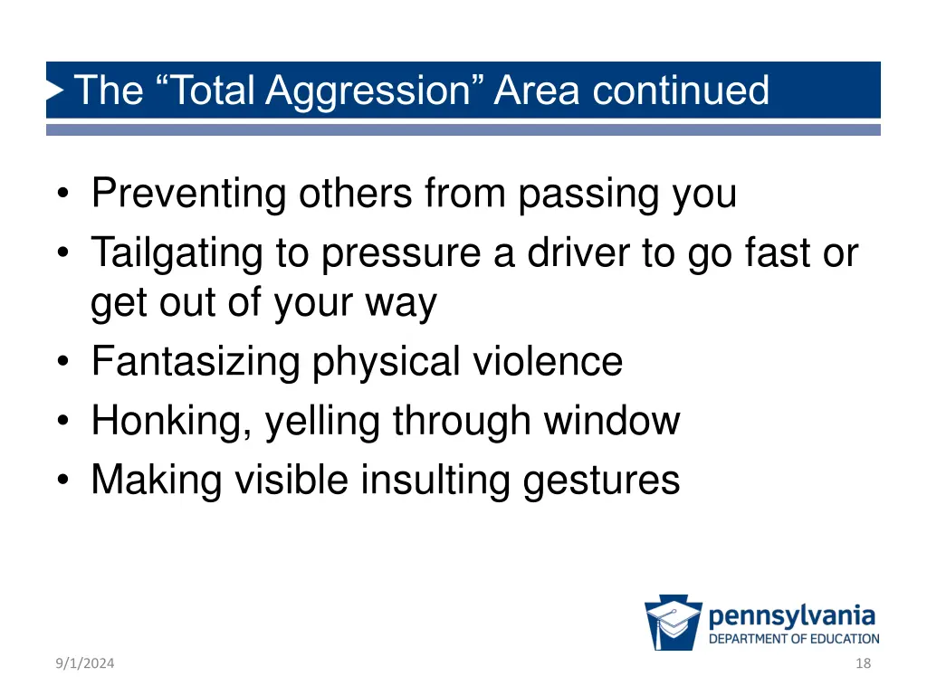 the total aggression area continued