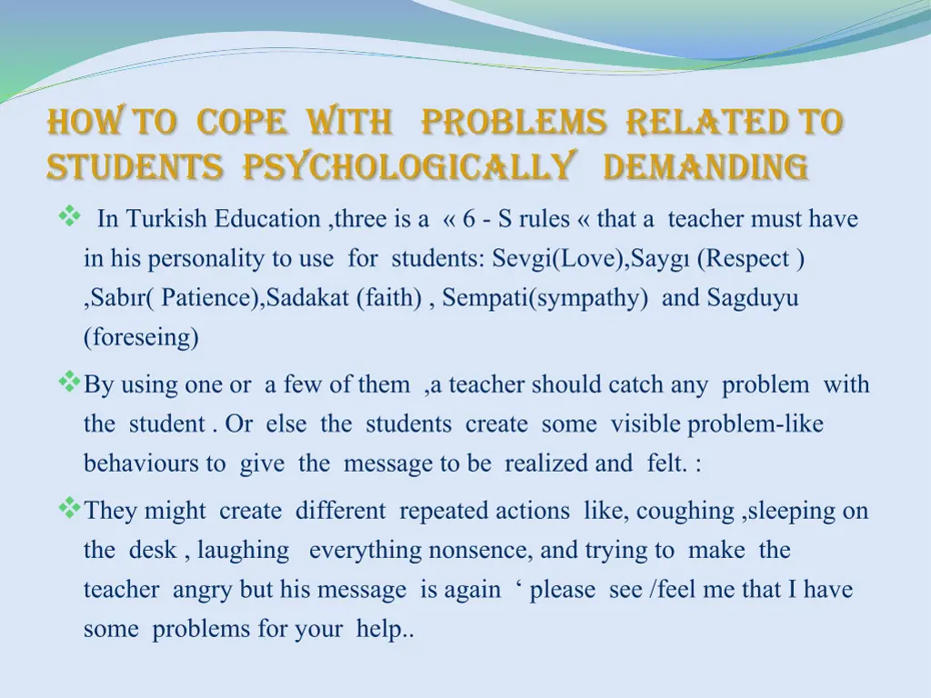 how to cope with problems related to students