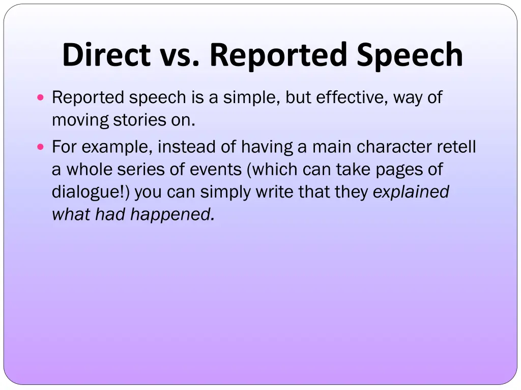 direct vs reported speech 4