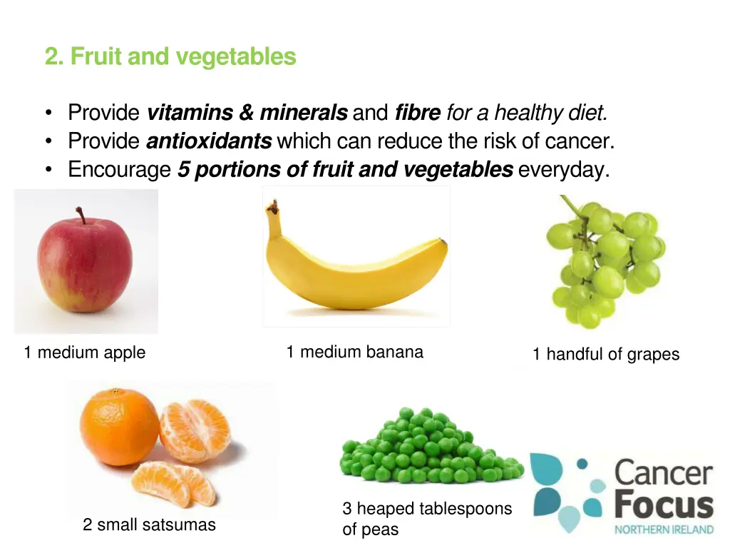 2 fruit and vegetables