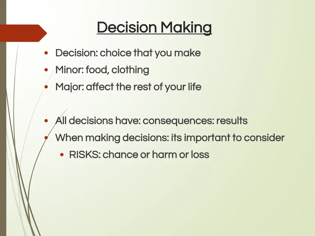 decision making decision making