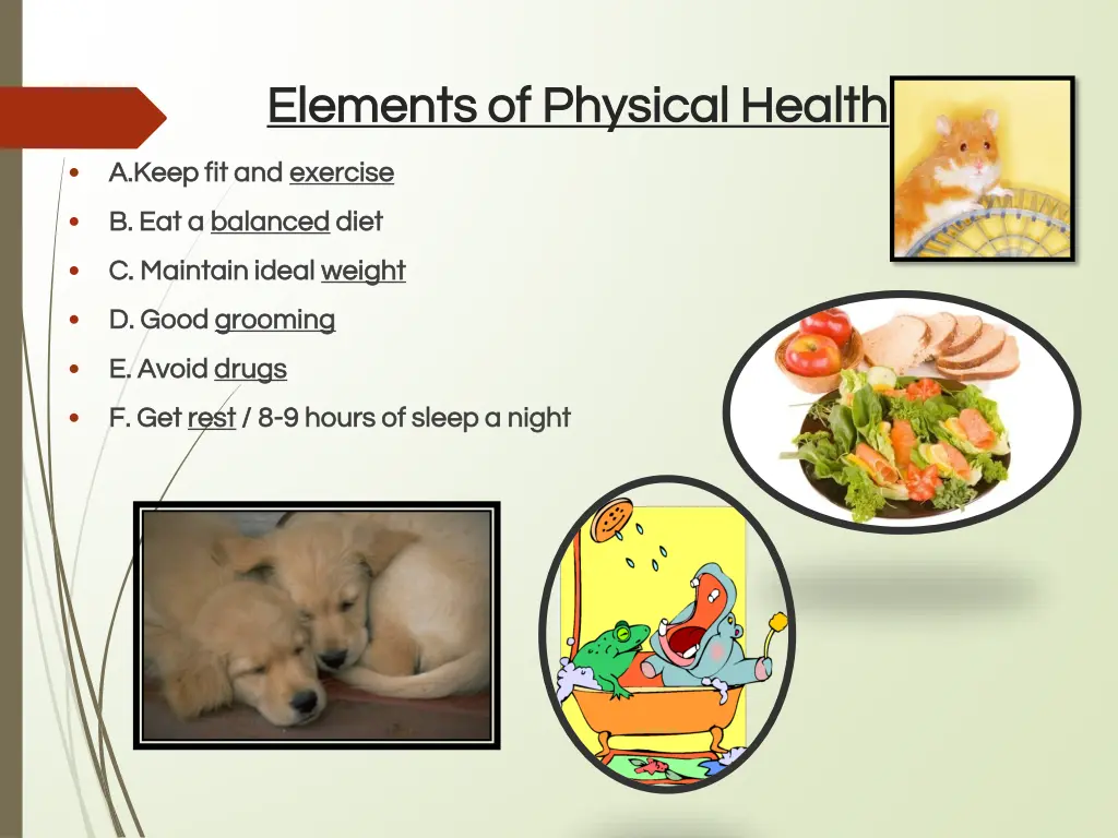 elements of physical health elements of physical