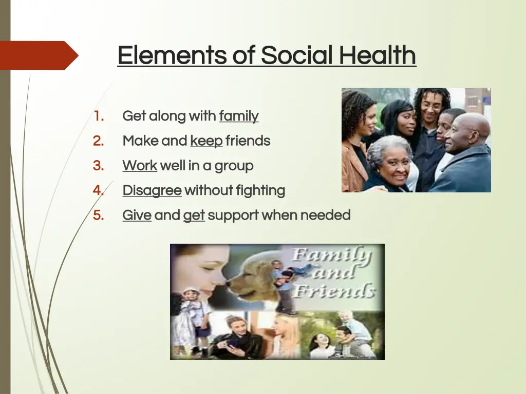 elements of social health elements of social