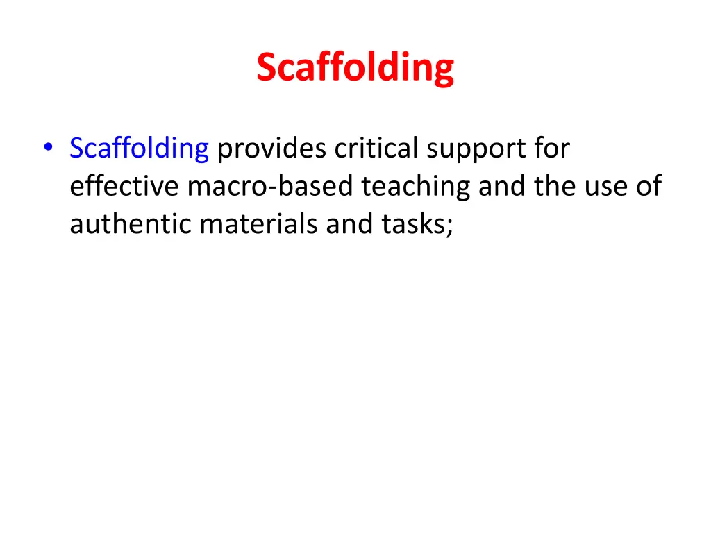 scaffolding