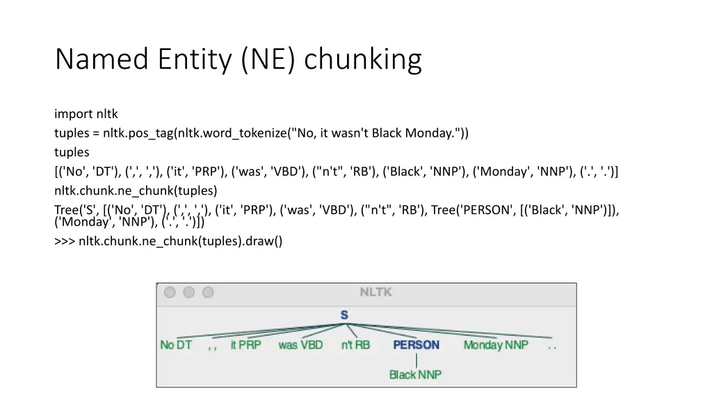 named entity ne chunking