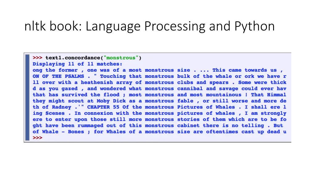 nltk book language processing and python 1