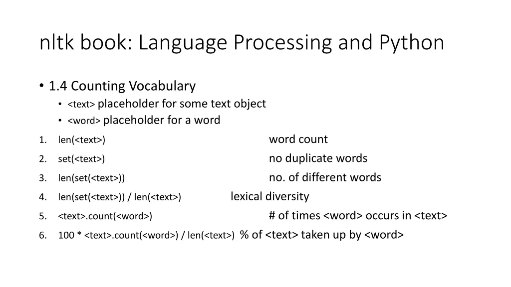 nltk book language processing and python 6