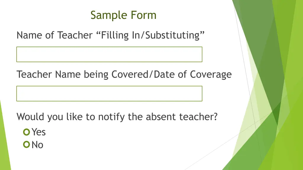 sample form