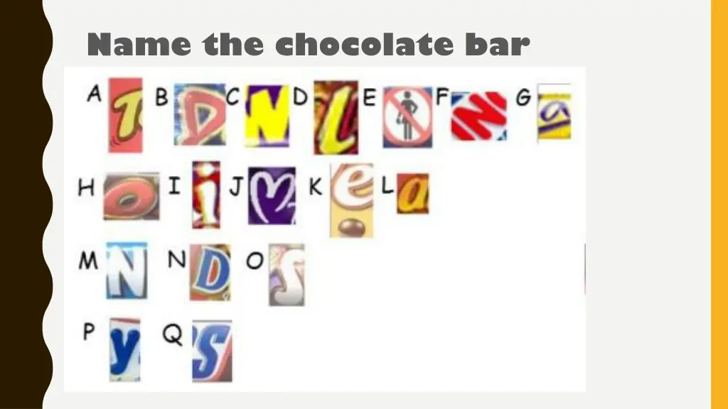 name the chocolate bar 1