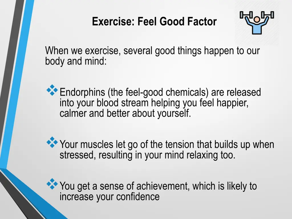 exercise feel good factor