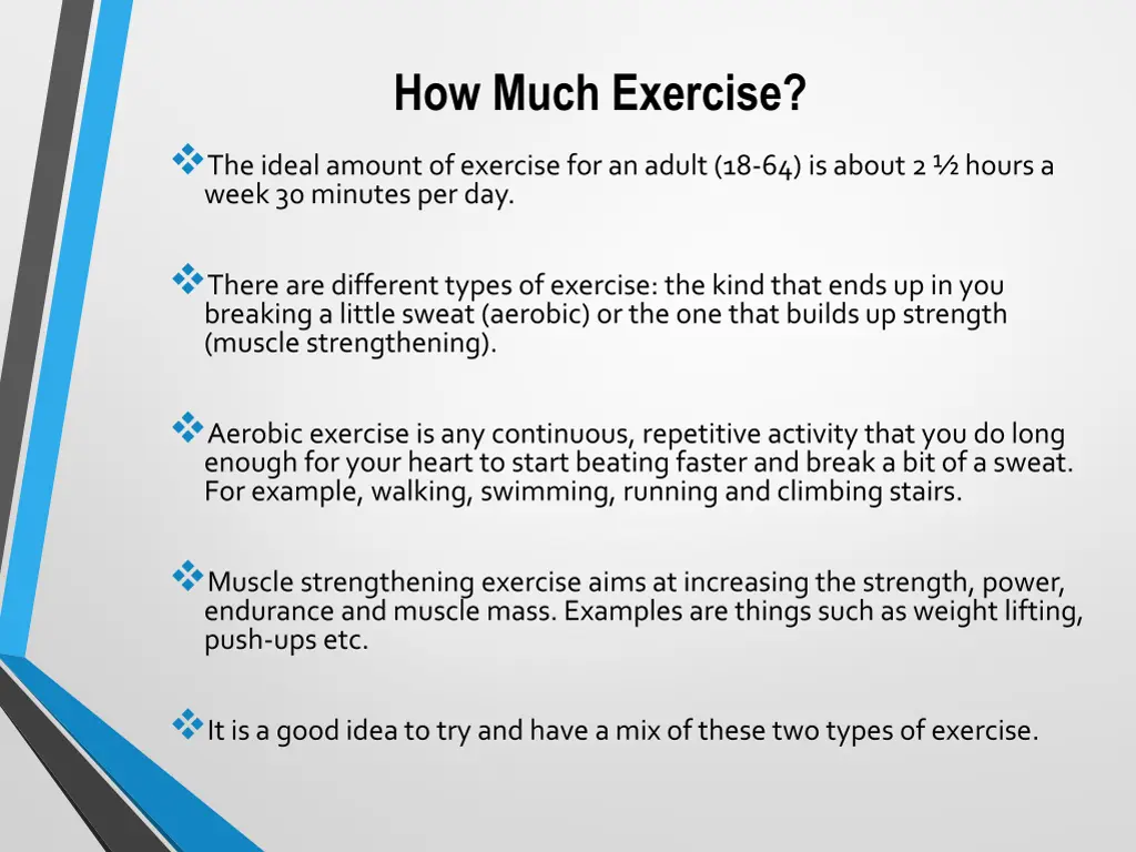 how much exercise