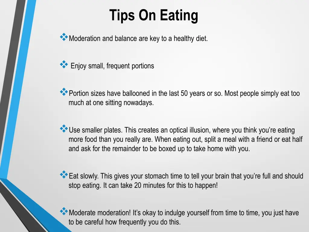 tips on eating