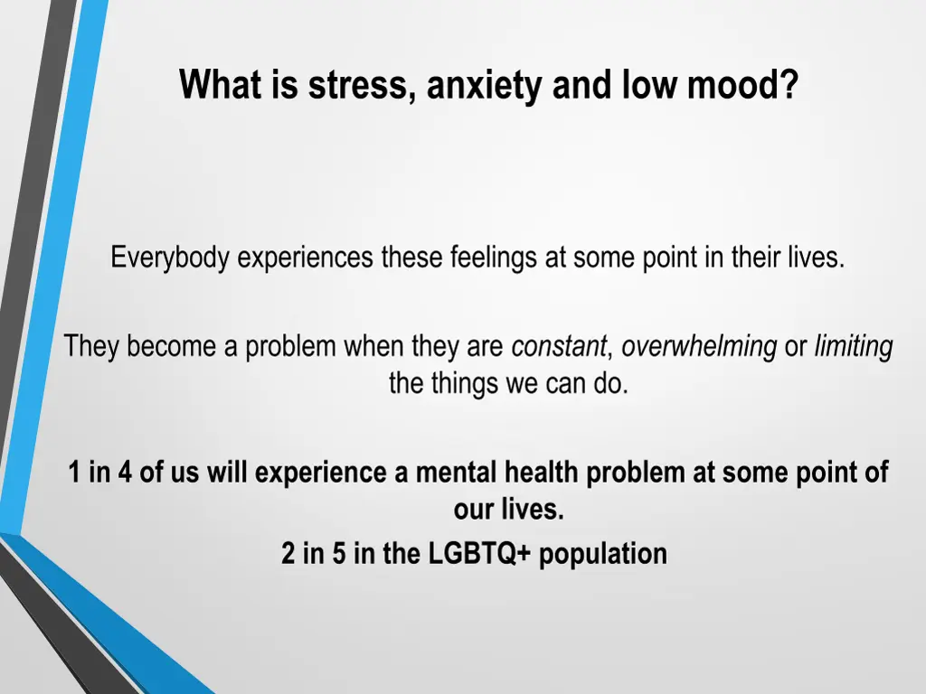 what is stress anxiety and low mood 2