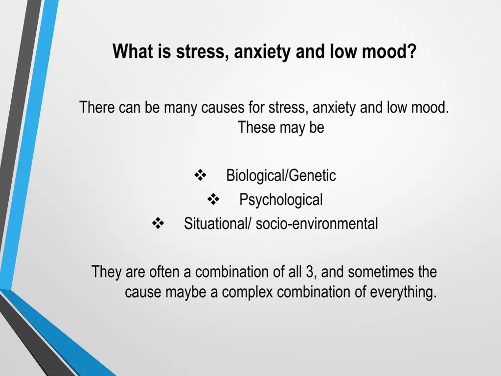 what is stress anxiety and low mood 3