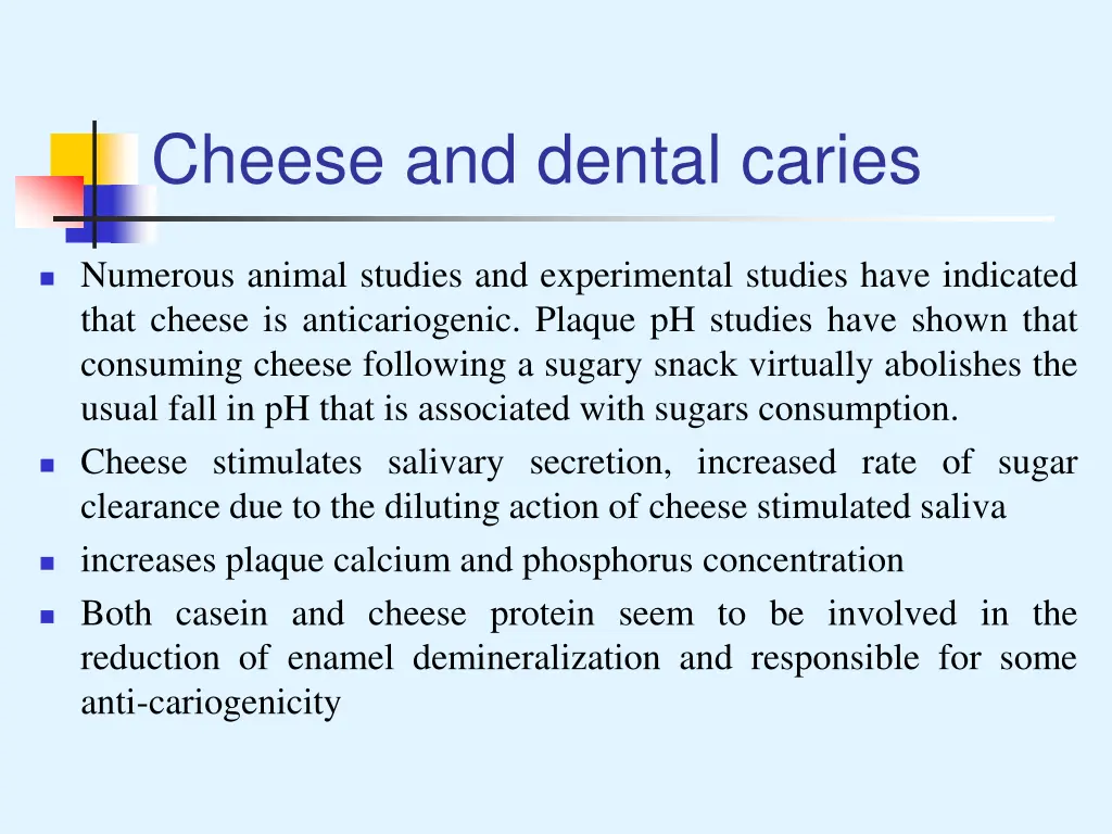 cheese and dental caries