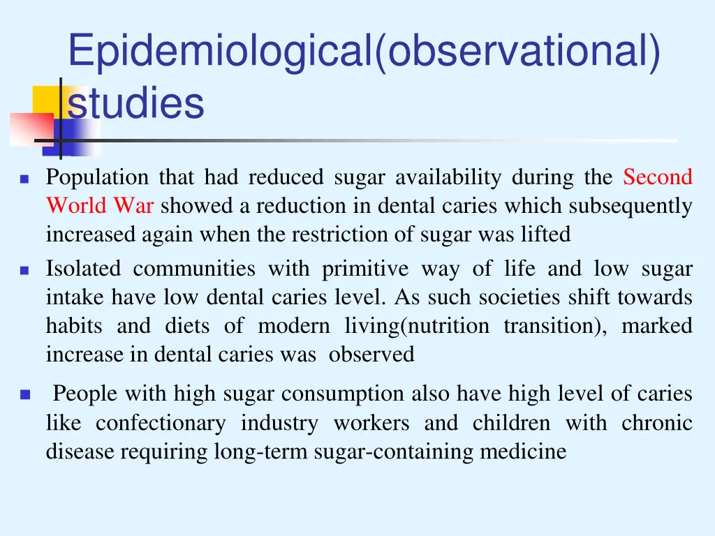 epidemiological observational studies