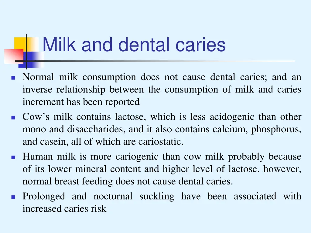 milk and dental caries