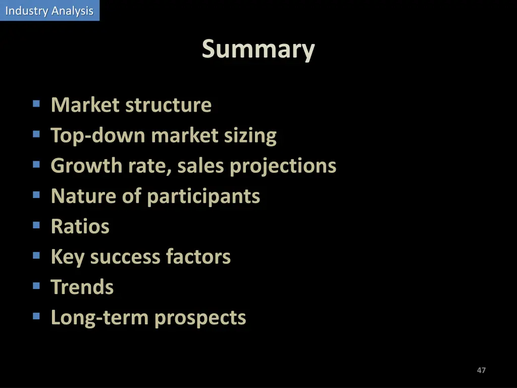 industry analysis 11