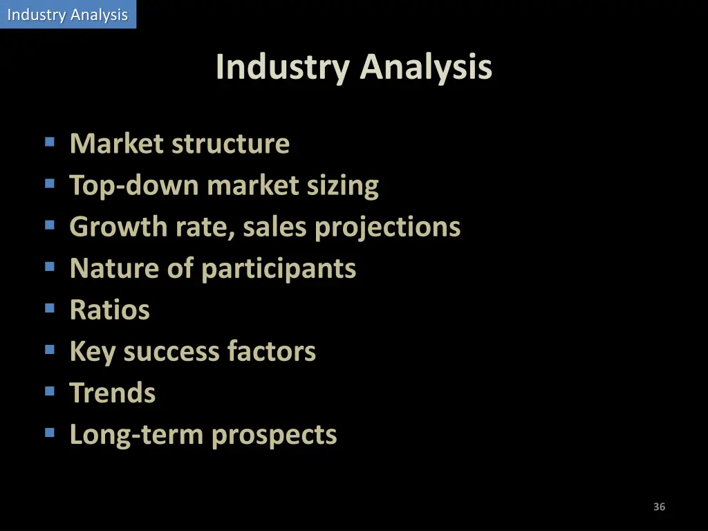 industry analysis