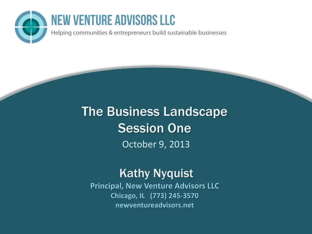 the business landscape session one october 9 2013