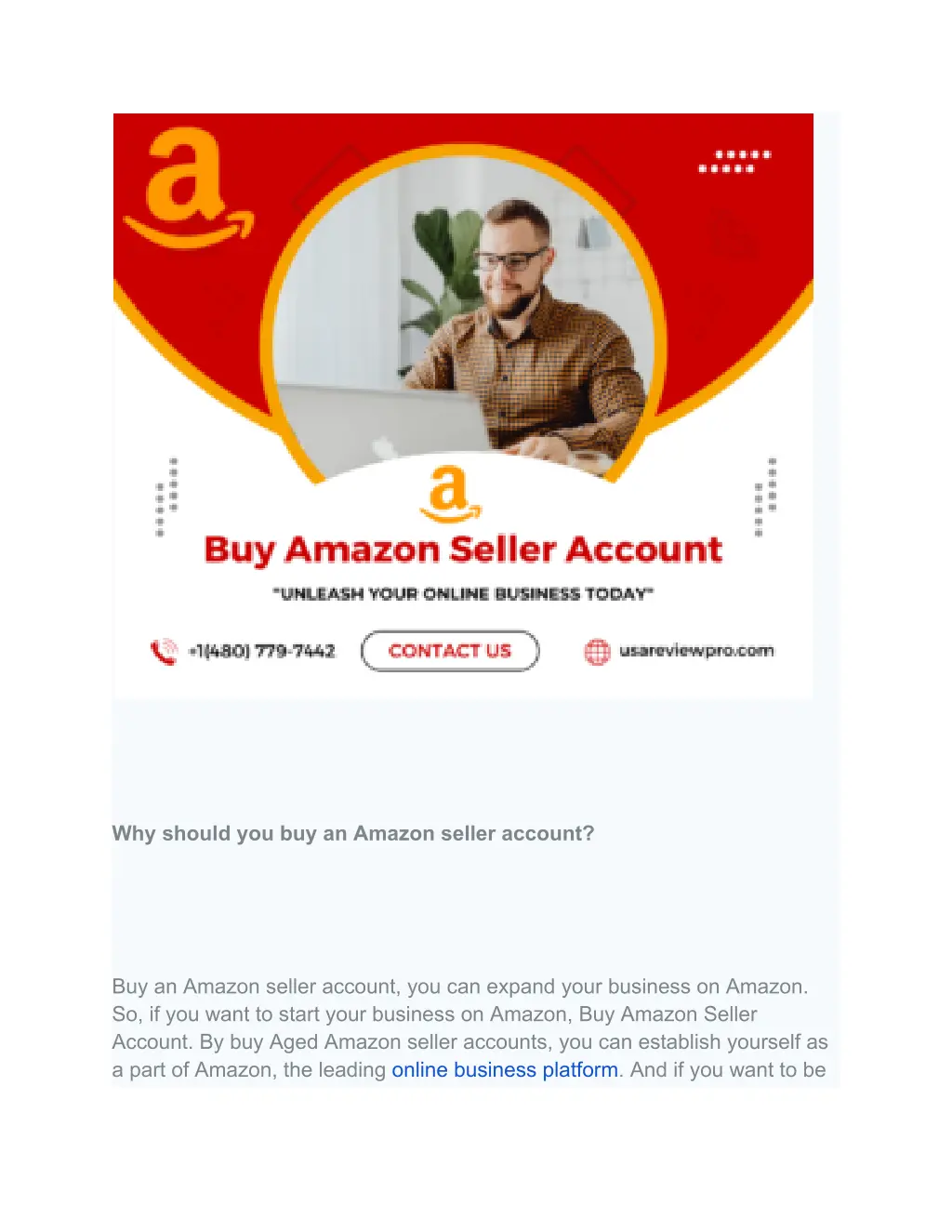 why should you buy an amazon seller account