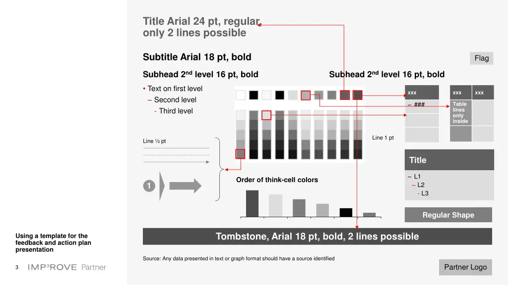 title arial 24 pt regular only 2 lines possible