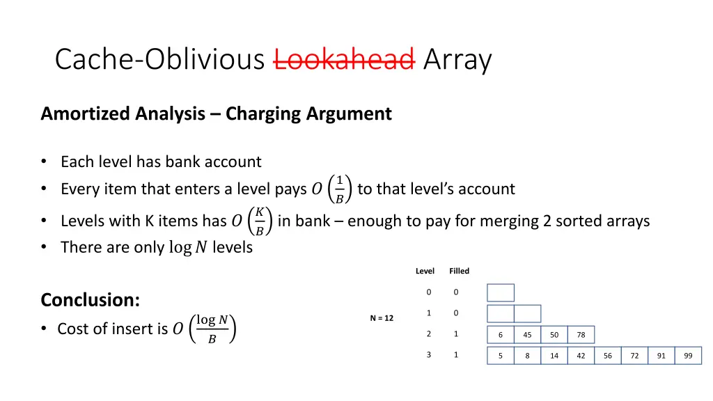 cache oblivious lookahead array 7