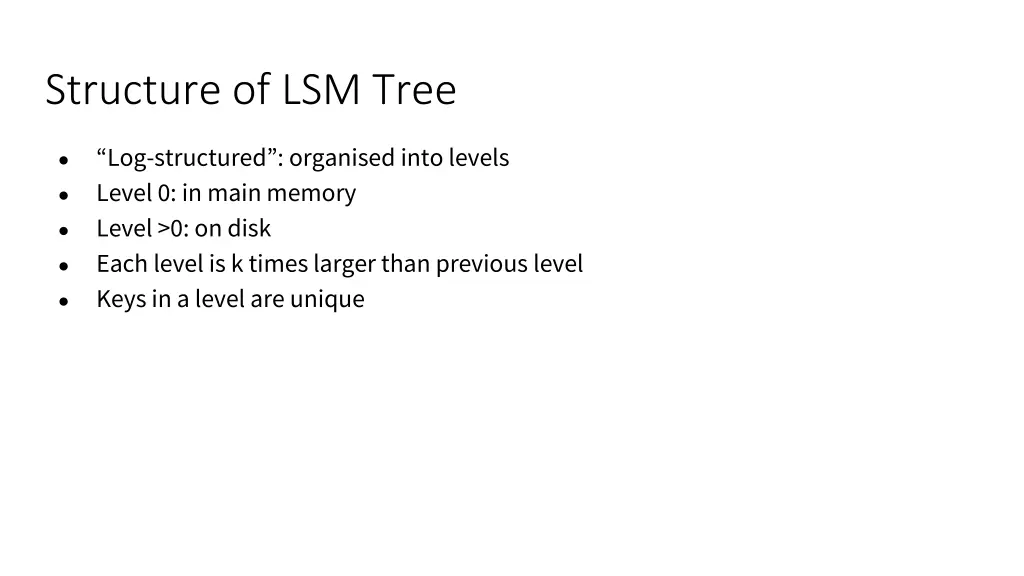 structure of lsm tree