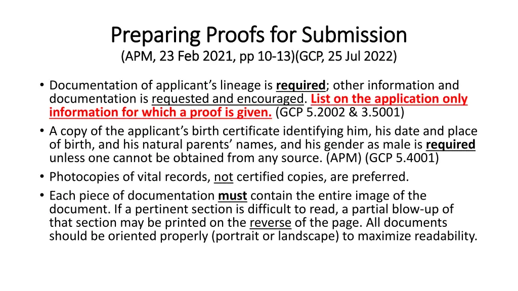 preparing proofs for submission preparing proofs