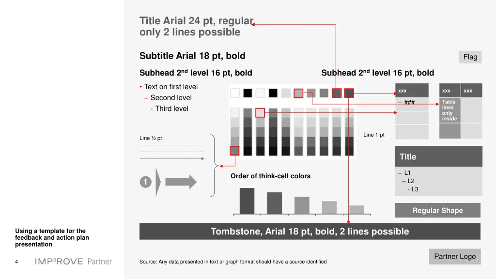 title arial 24 pt regular only 2 lines possible