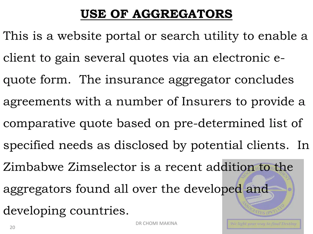 use of aggregators