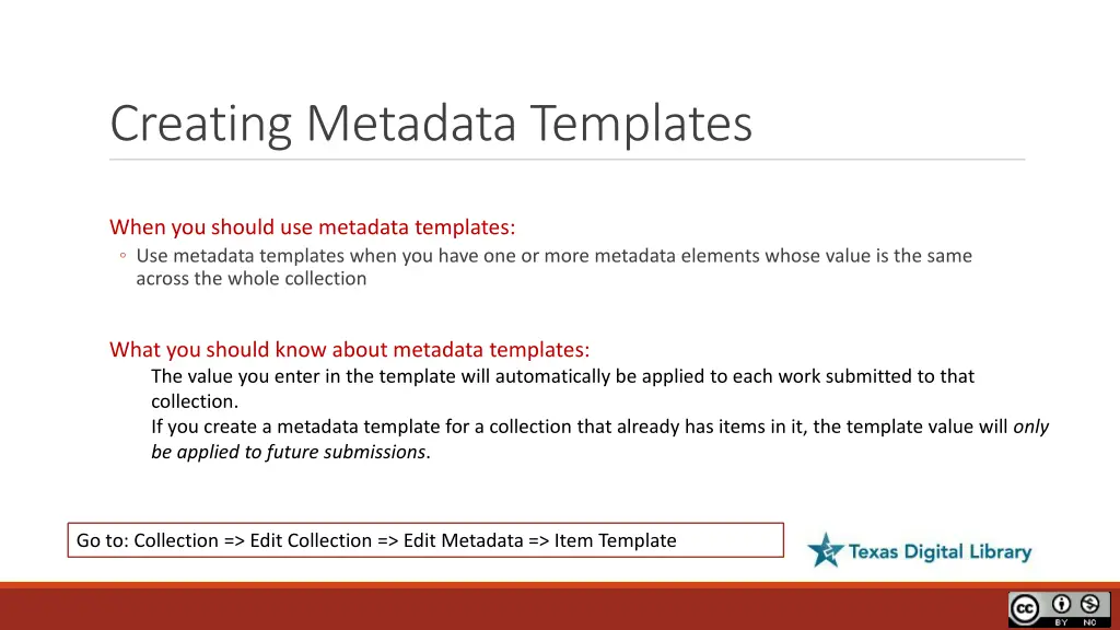 creating metadata templates