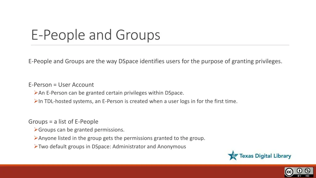 e people and groups