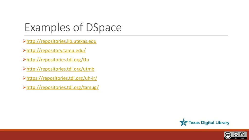 examples of dspace