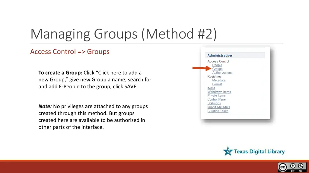 managing groups method 2