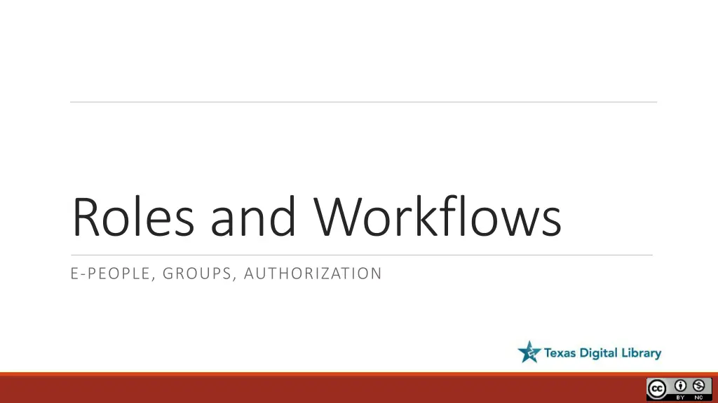 roles and workflows