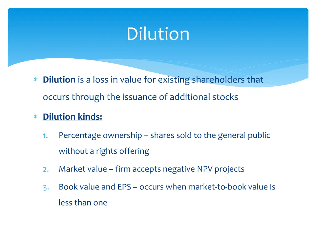 dilution