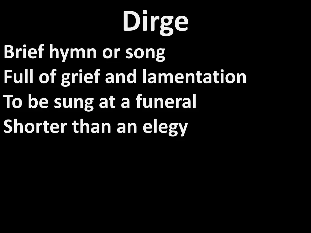 dirge