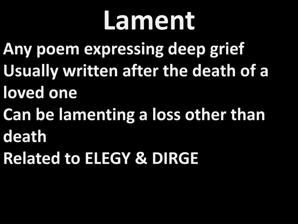 lament