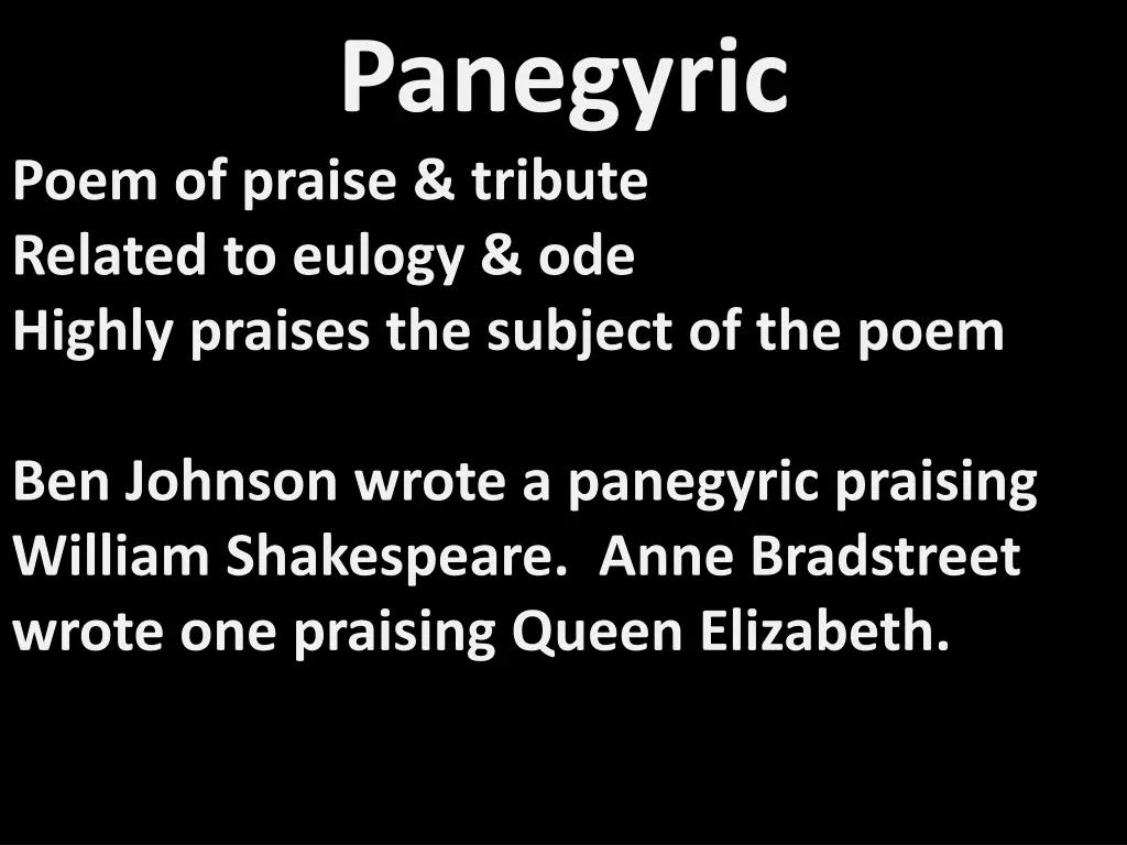 panegyric