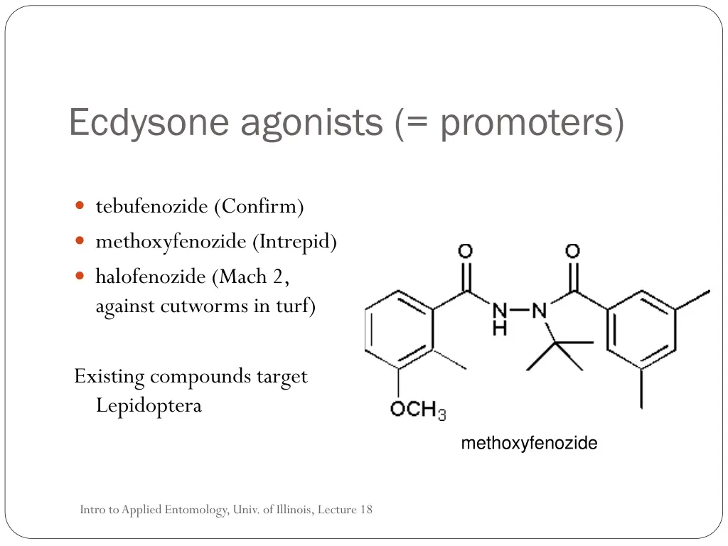 ecdysone agonists promoters